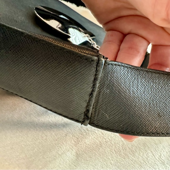 SALVATORE FERRAGAMO (100% Authentic) - Saffiano Leather Chain-Link Shoulder Bag - Picture 13 of 16